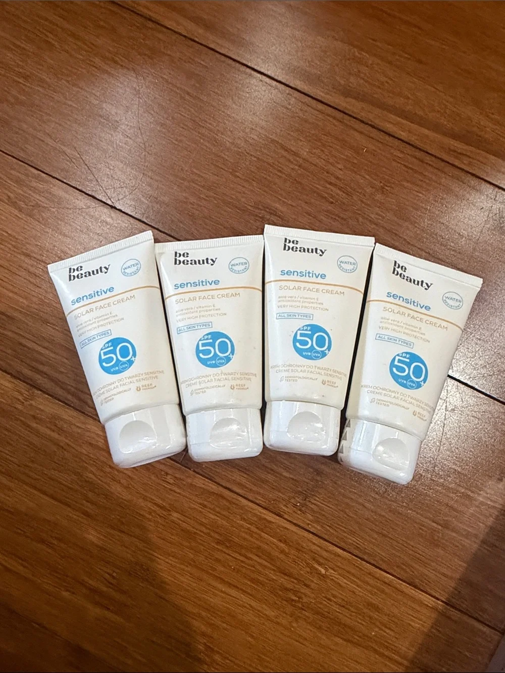 Bundle 4 x  Be Beauty Sensitive Solar Face Cream SPF 50 - 50ml